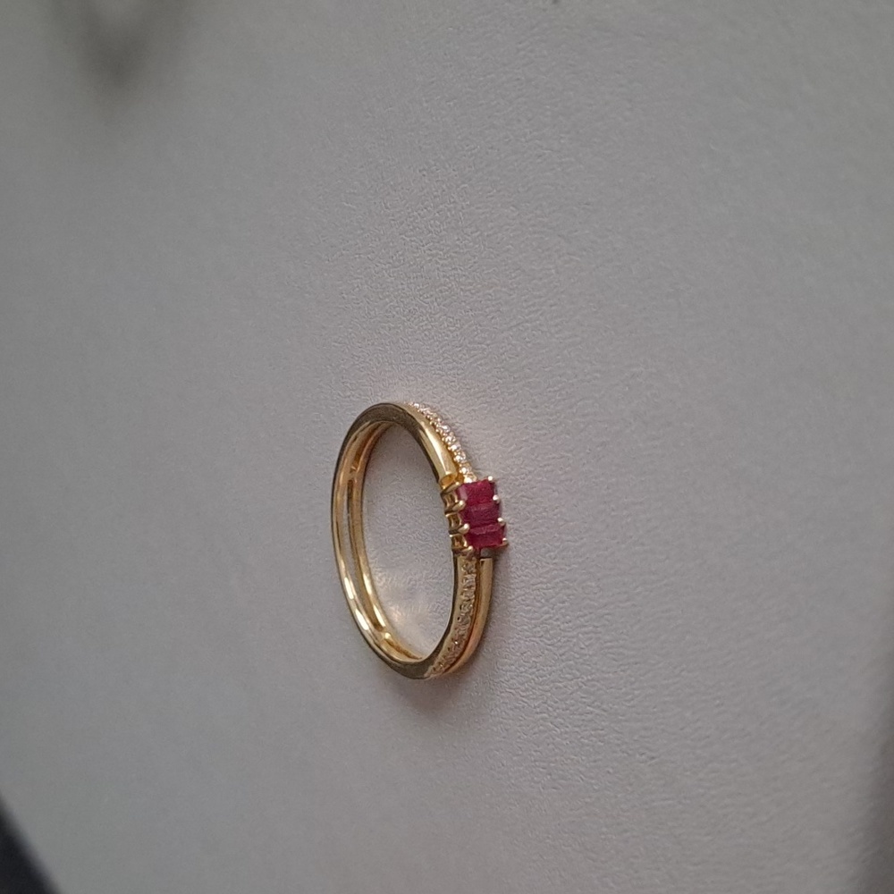 14K gold KC Designs ruby and diamond ring